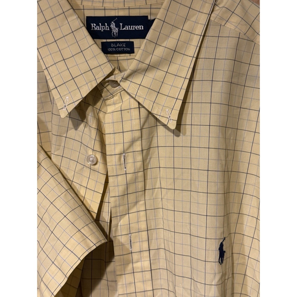 Polo Ralph Lauren XXL Short Sleeve Yellow Button Down